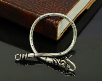 6 bis 8,5-Zoll-Vintage-Stil Schlange Kette kundenspezifisches Design handgemachte 925 Sterling Silber Armband unisex indianischen Tribal-Schmuck nsbr193