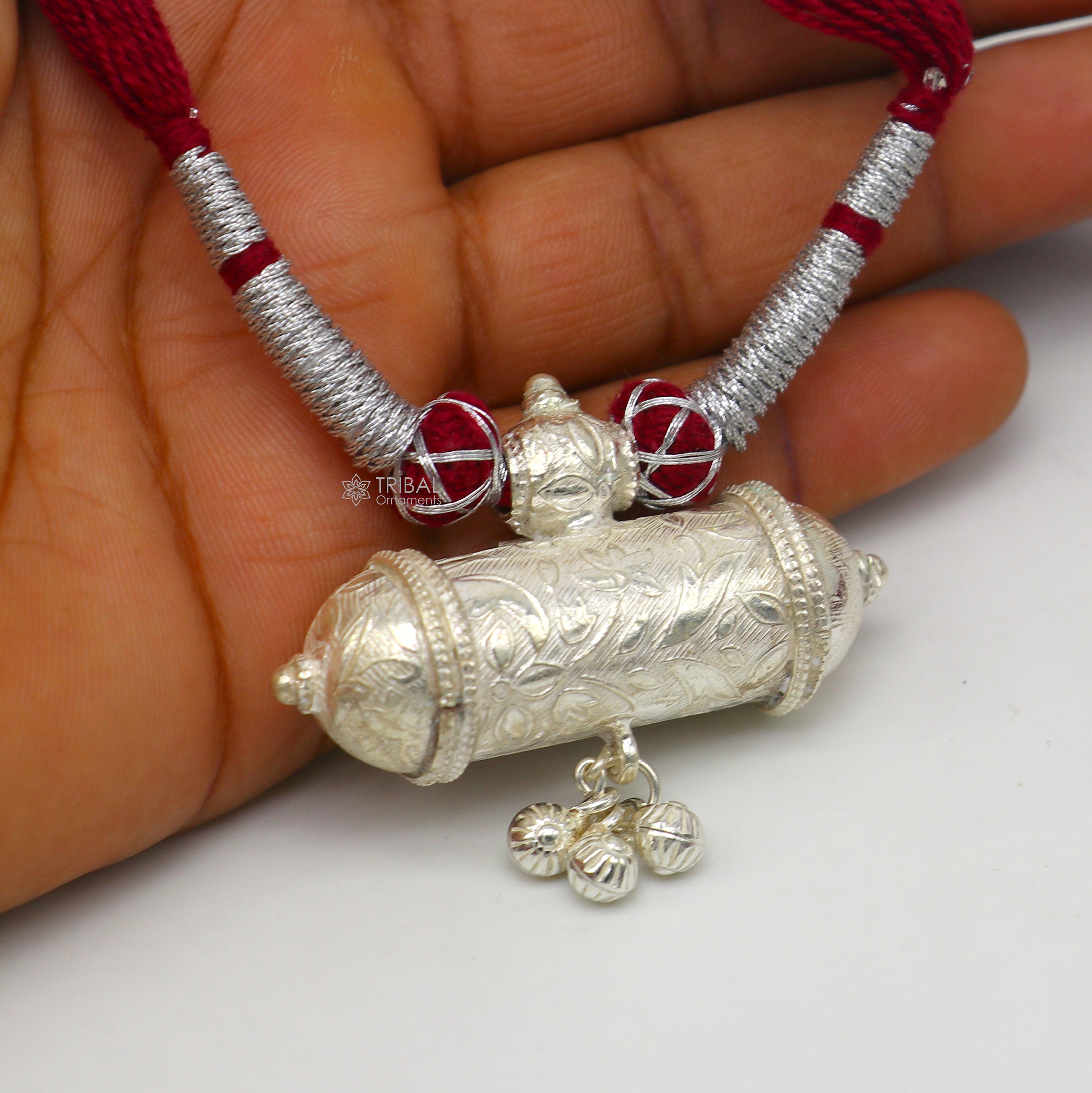925 Sterling Silver Handmade Ethnic Cultural Tribal Pendant