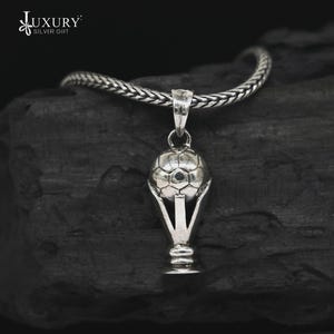 925 sterling silver unique design FIFA TROPHY pendant wheat chain necklace locket best gifting jewelry Nsp720