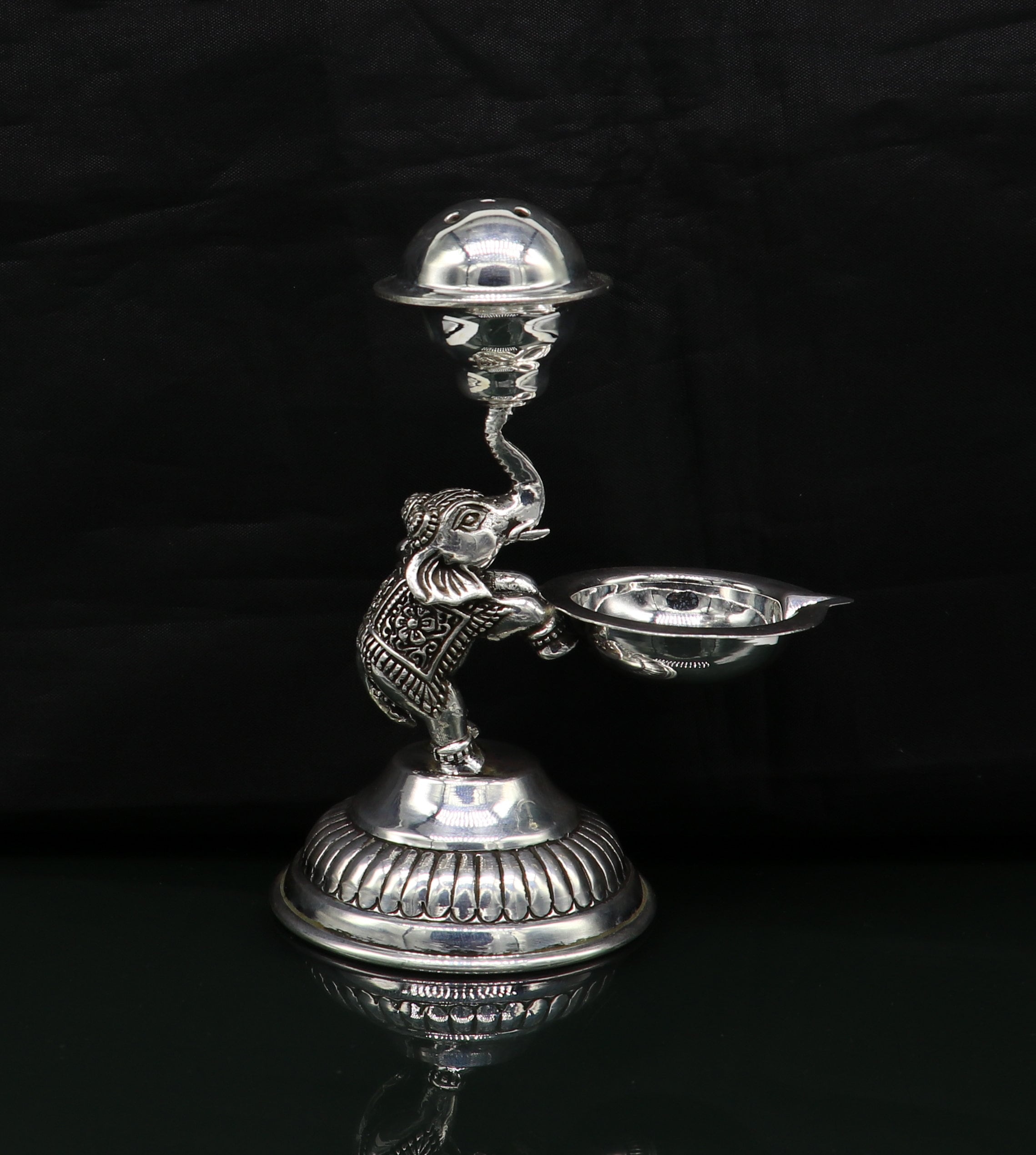 Silver elephant lamp deals