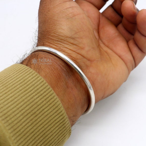 925 Sterling Silver / Silver Cuff Bracelet / Mens Silver Bangle