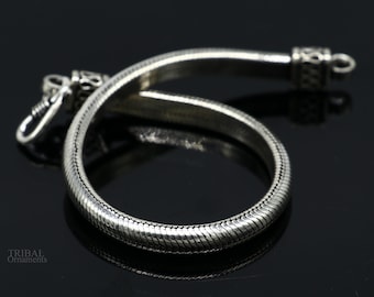 5mm 925 Sterling Silver Handmade Snake Chain Bracelet, D Shape