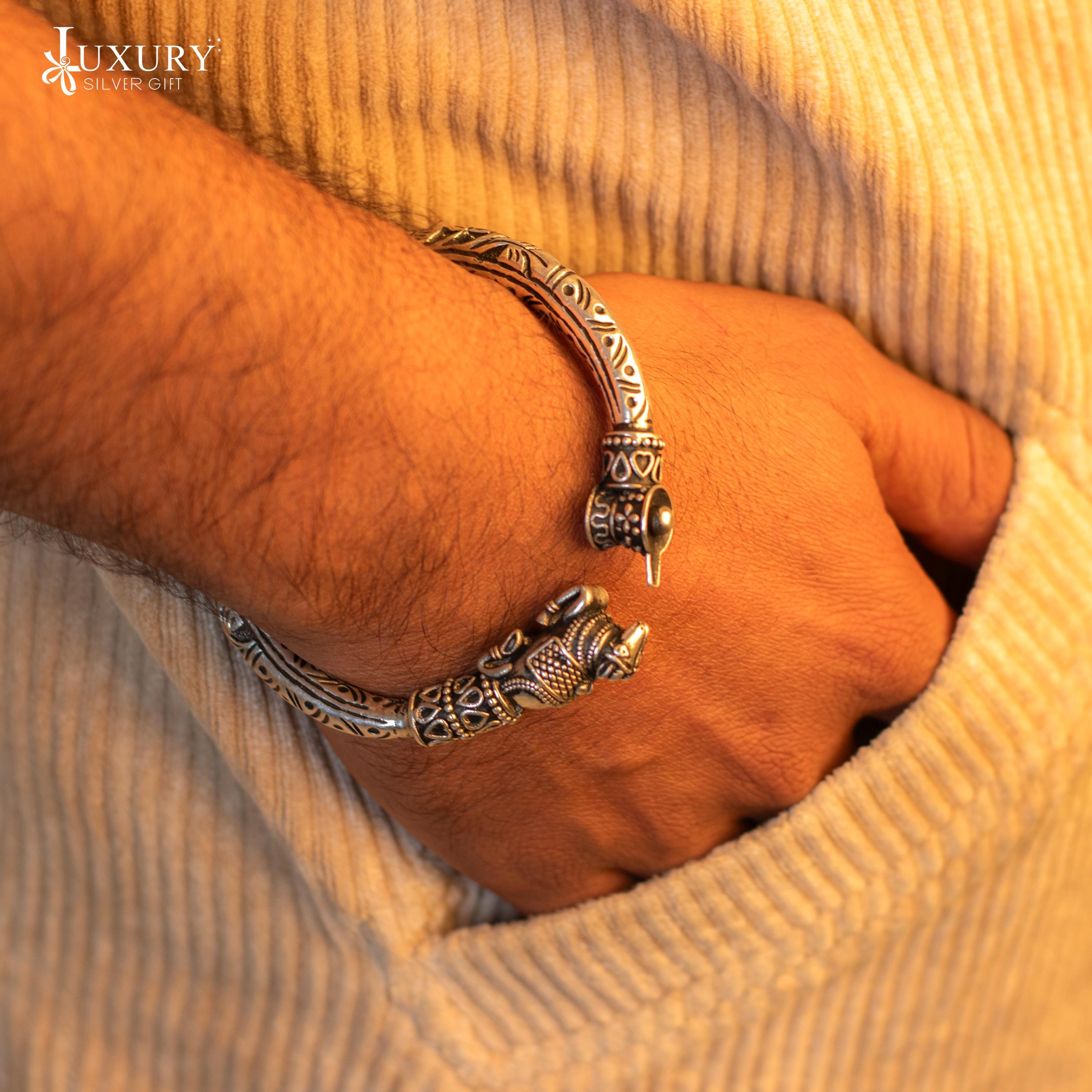 Lord Shiva Lingam With Nandi Maharaj Design 925 Sterling Silver
