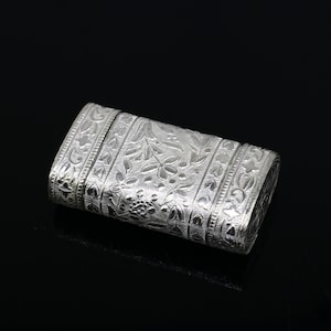 925 Sterling Silver Floral Design 2 In1 Royal Trinket Box