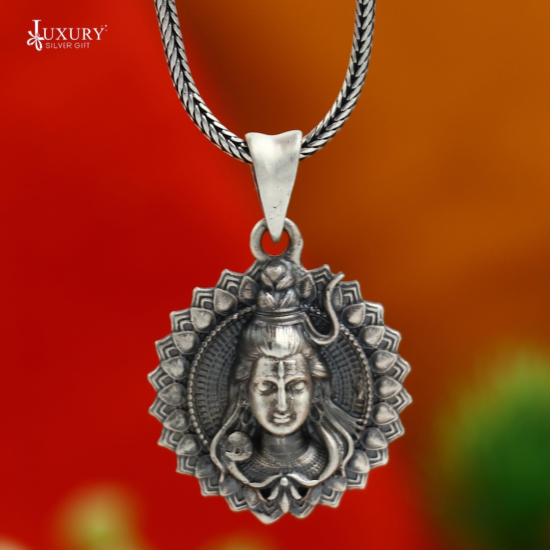 Mahadev Sivan Pendant Shiva Locket Silver Mahadev Locket 925