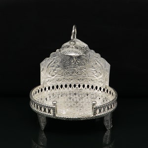 925 sterling silver handmade solid throne or sinhasan for Baby krishna or laddu Gopala, Krishna palna, stunning throne for home temple su187