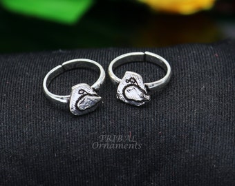 925 sterling silver handmade unique classical design vintage tribal ethnic toe ring best brides gifting jewelry ytr74