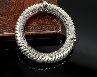 Vintage antique design Traditional Rajasthan tribal silver ankle kada foot bracelet, best brides ankle jewelry belly dance jewelry nsfk32