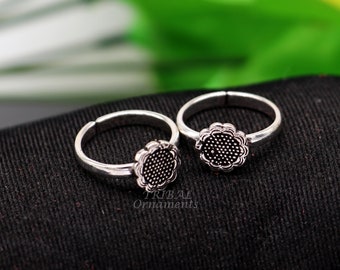 925 sterling silver handmade unique classical stylish vintage tribal ethnic toe ring best brides gifting jewelry ytr68