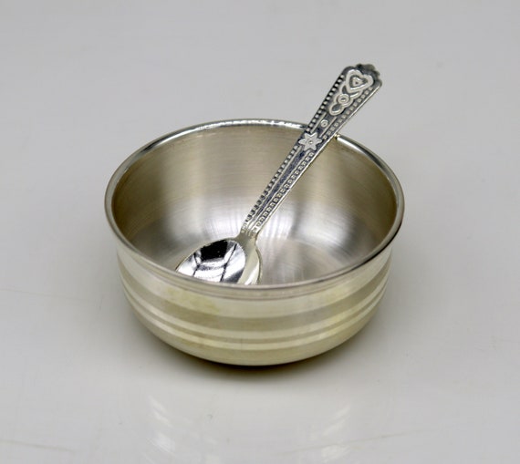 Silver Baby Spoon and Bowl Set