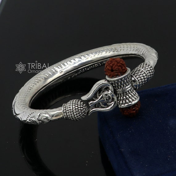 925 Sterling Silver Trident trishul Bangle Kada for Both Girl s or Boy s Nsk843 Etsy