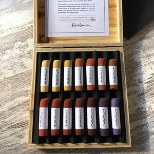 Mamut Pastels, Handmade soft pastel set nº10,.Soft pastels for artists. 14 selected soft pastel colours.