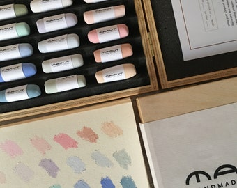 Baby Mamut Handmade soft pastels, set 21 pastel colors, one box made