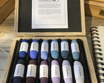 Handmade Soft Pastel Set #10: Artisan Colors in a Wooden Box