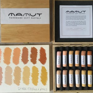 New Big Mamut Set #2, Handmade Soft Pastels. &quot;Ochres and Jaunes&quot;