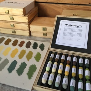 Baby Mamut Handmade soft pastels, Landscape set #1-  21 selected soft pastel colours.