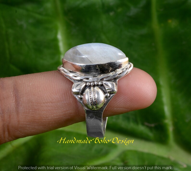Moonstone Ring,Silver Ring,Handmade Ring,Unique Ring,Boho Ring,Anniversary Ring,Wedding Ring,Vintage Ring,Gift Ring,Gift For Her,Women Ring
