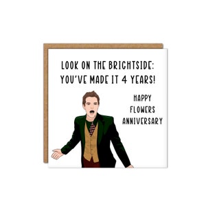 4º Aniversario, Tarjeta de Aniversario de Flores