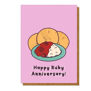 Carte 40e anniversaire A5 | Rubis