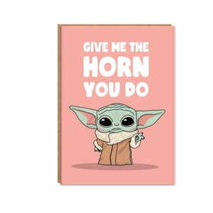 Lustige Valentinstagskarte A5 | Geiles Baby Yoda