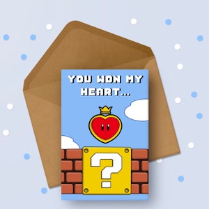 Valentine’s Card | Mario theme card