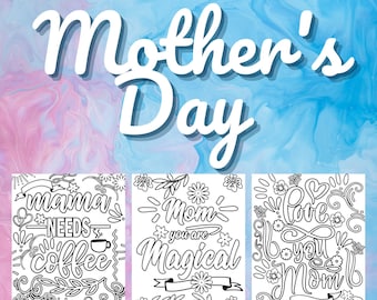 Mother's Day Coloring Pages - 6 Pages