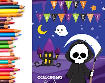 Halloween Coloring Page & Activity Book - 21 Pages