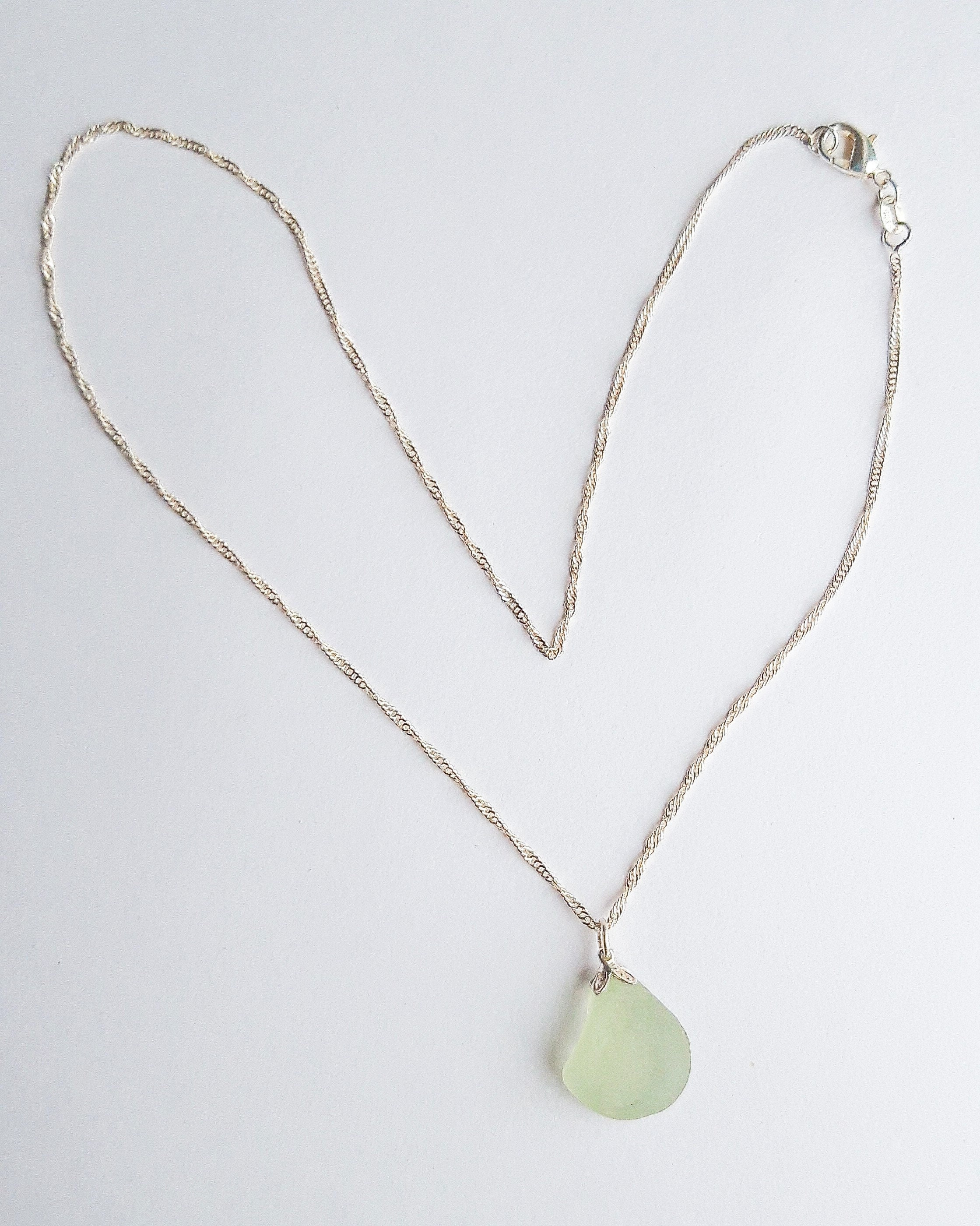 Seafoam Grünes Seeglas Halskette | Etsy