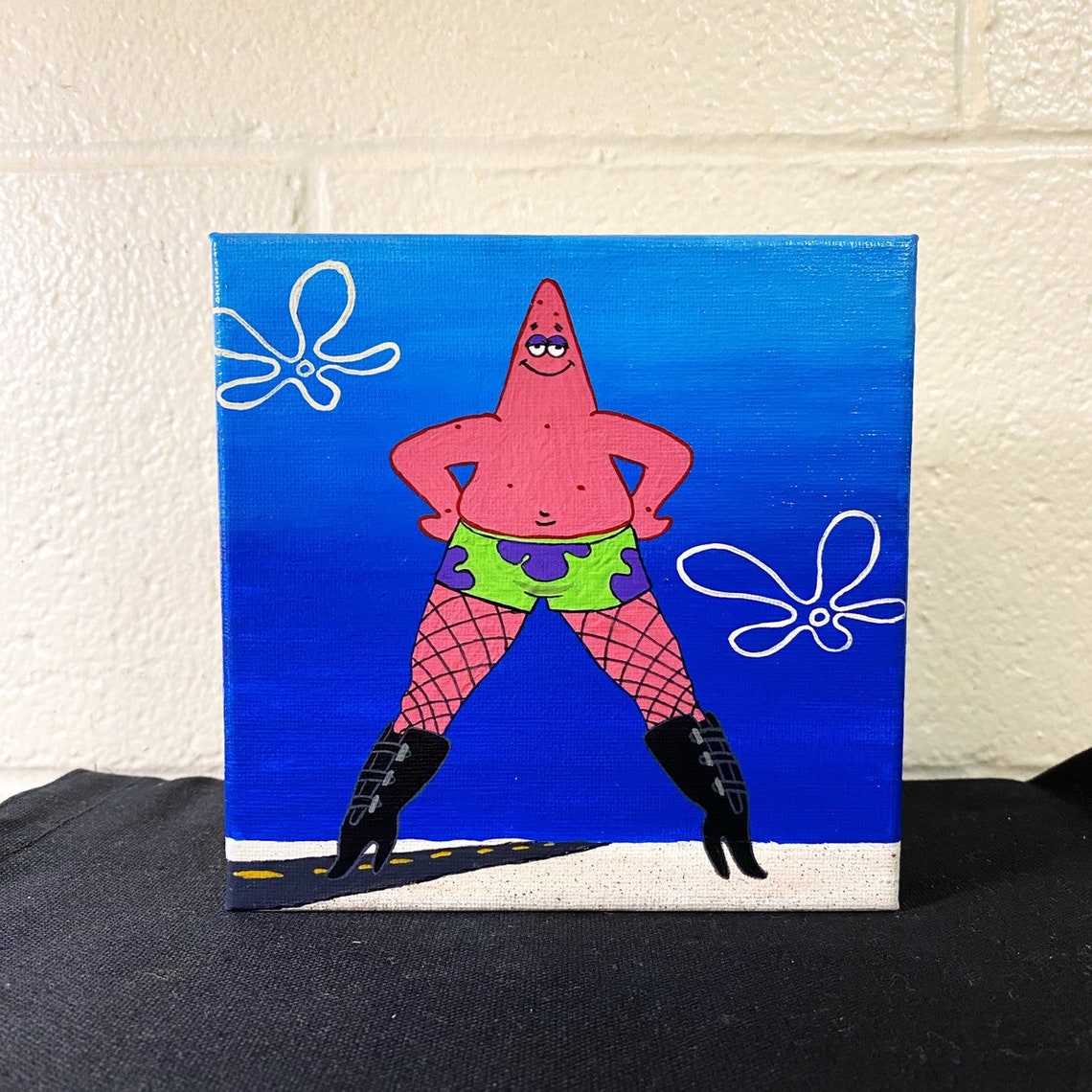 Patrick Star and Heeled Boots Painting Spongebob Etsy