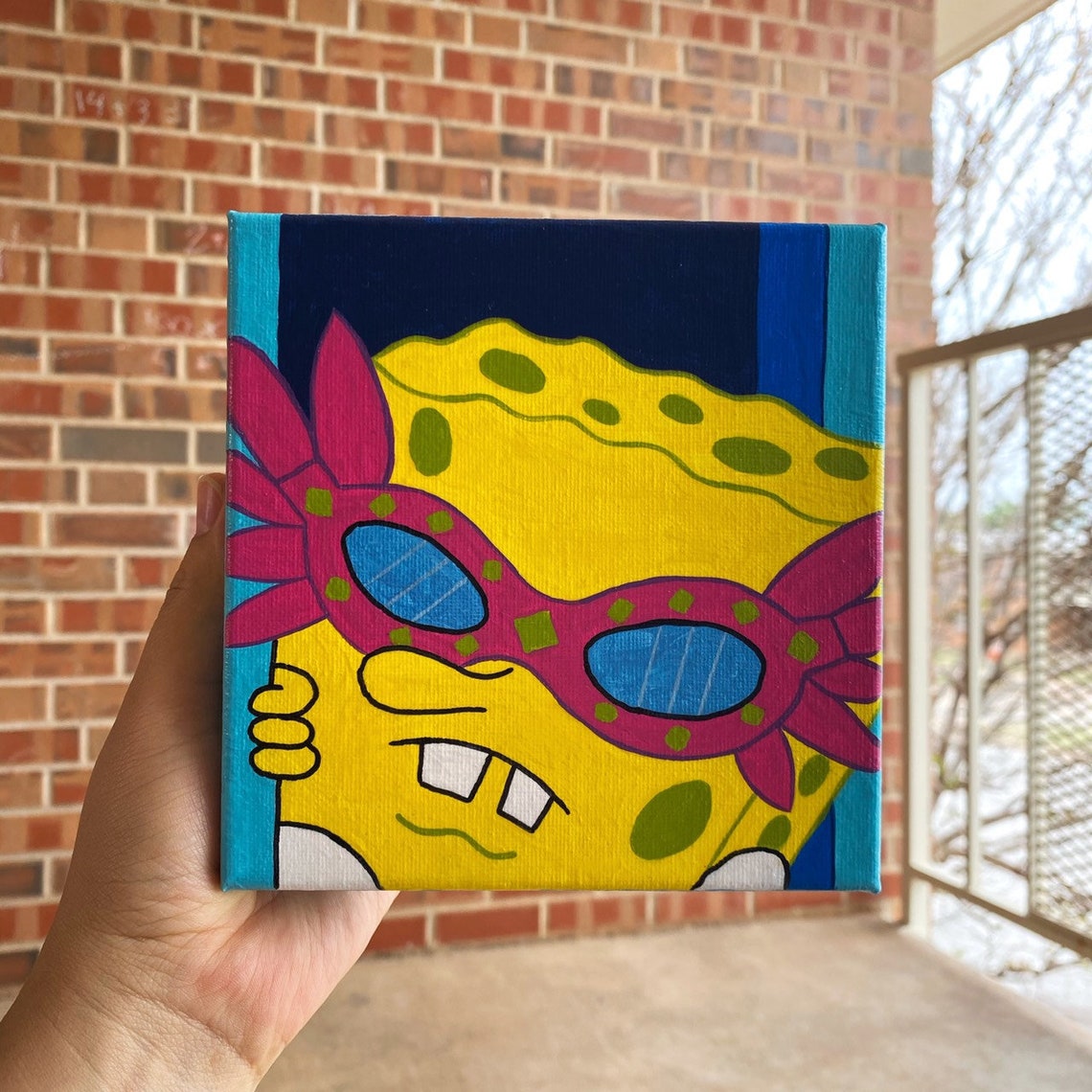 Spongebob Painting Spongebob Squarepants mini canvas Etsy