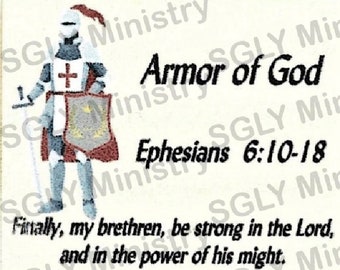 Armor of God Bookmarks-Five (5) Handmade Printable Digital Download