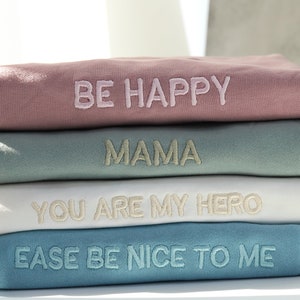 Custom embroidered sweatshirt,Crewneck sweatshirt embroidered,Trendy sweatshirt,Mother&#39;s Day Gift,Personalized gift,Gift for her