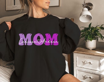 Custom Mom Sweatshirt, MomSweatshirt  With Names,Minimalist Cool Mom,Mother's Day gift,SweaterPersonalised Gifts