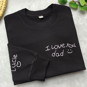 Sudadera con bordado de escritura a mano personalizada, sudadera con capucha personalizada para mamá, regalo del día de la madre, sudadera con mensaje escrito a mano, regalo para ella