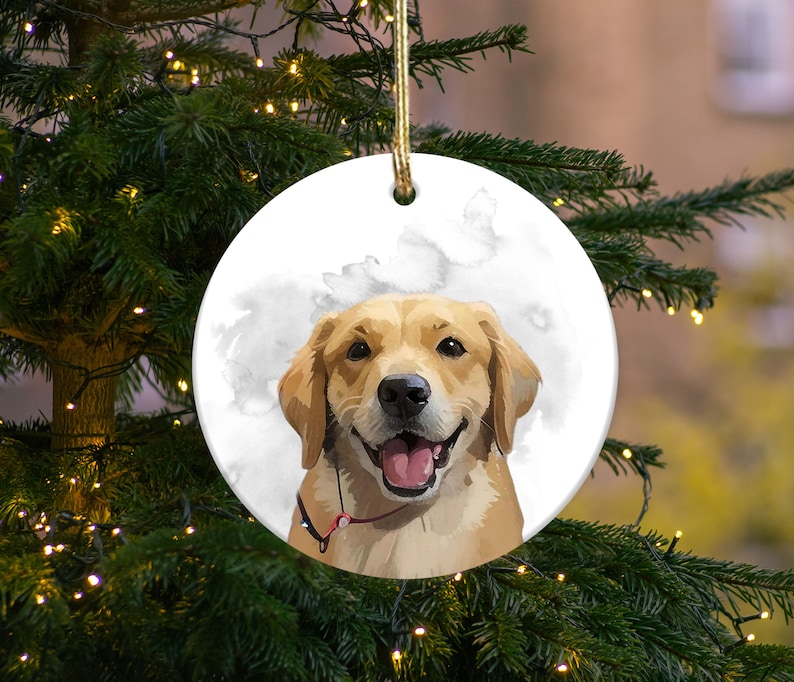 Personalized Pet Watercolor Memorial Ornament With Pet Name,pet