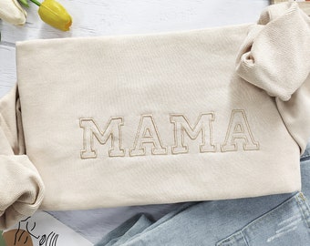 MAMA Embroidered Sweatshirt,Custom Embroidered Sweatshirt,Trendy sweatshirt,Sweatshirt women trendy,Personalized Gifts,Gifts for Mom