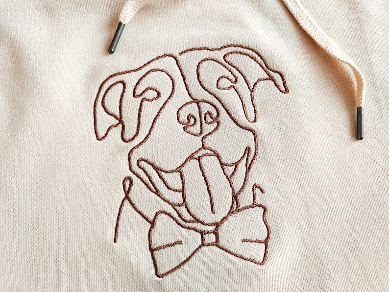 Personalisierter HundeHoodie, personalisiertes einzeiliges Haustier-Sweatshirt, Hundemama-Pullover, Unisex gestickter Hoodie, individuelle Geschenke für Hundeliebhaber Bild 2