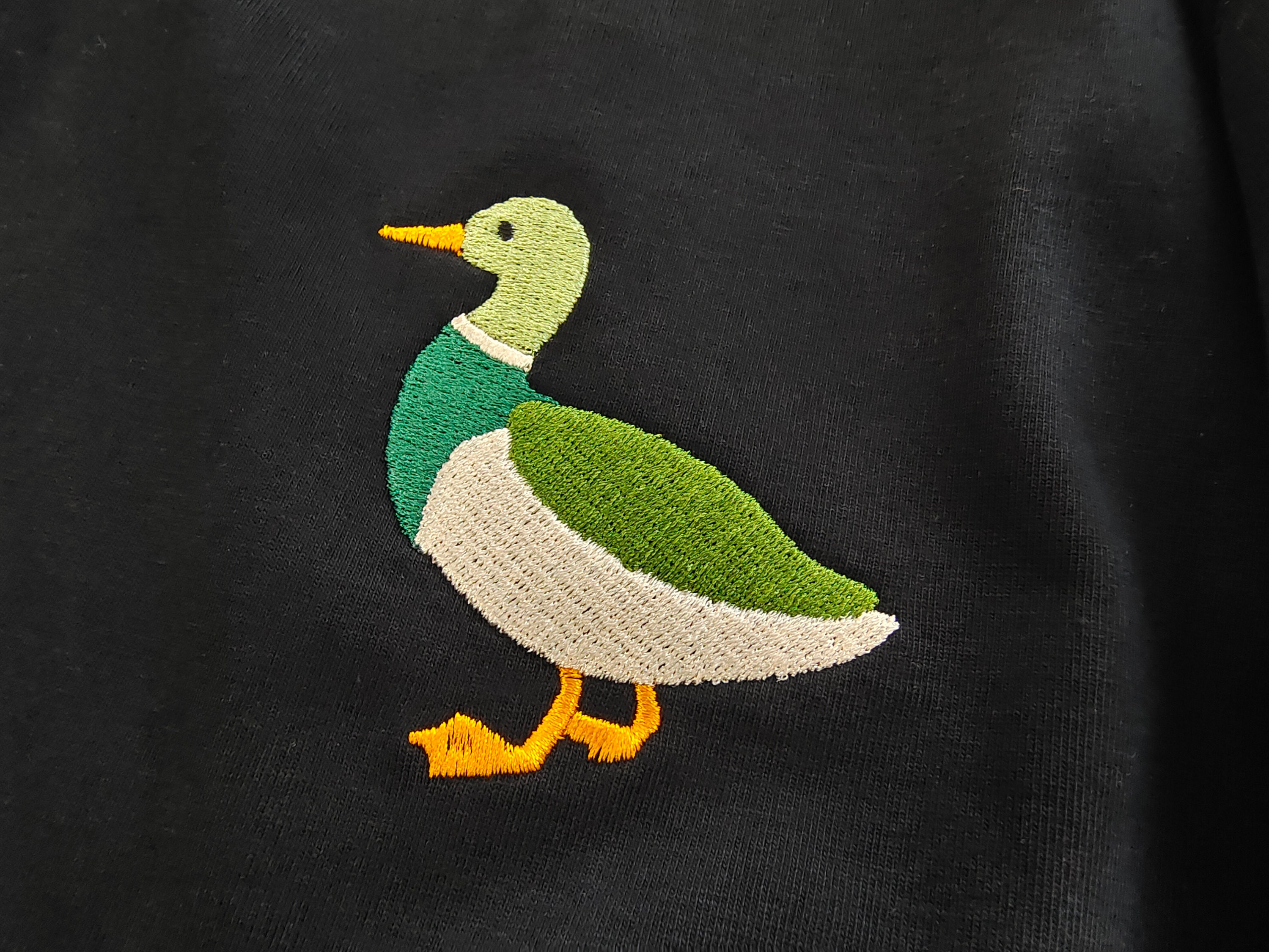 Duck Embroidered T-shirt,duck Funny Shirt, Unisex Premium