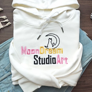 Custom Embroidered Logo Hoodie, Custom Company Hoodie, Branded Logo Hoodie, Custom Text Sweatshirt, Custom Embroidered Sweatshirt & Hoodie