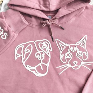 Custom Puff Dog Hoodie,Personalised one-line Pet Sweatshirt,Dog Mom Sweater,Cat Sweater,Custom Gifts For Dog Owners,Mother's Day Gift
