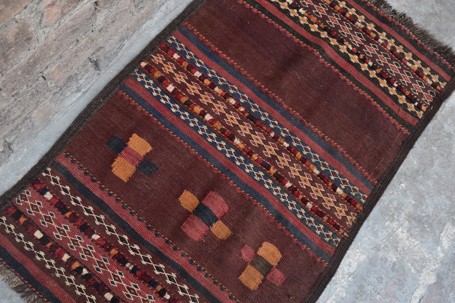 2'x3'3 ft Small vintage tribal kilim rug Small Etsy