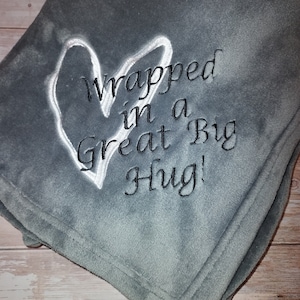 Chemo Comfort Blanket | Custom Embroidered | Gift | Cancer Ribbon | Custom Gift | Sending Love | Soft | Cuddle | Loving | Cancer Sucks | Hug