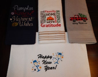 Holiday Towel Set Etsy