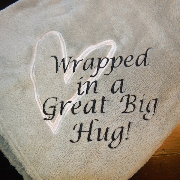 Chemo Comfort Blanket | Custom Embroidered | Gift | Cancer Ribbon | Custom Gift | Sending Love | Soft | Cuddle | Loving | Cancer Sucks | Hug