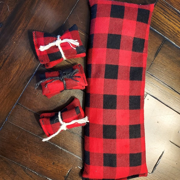 Heated Rice Packs | Mini Rice Packs | Cold Days | Warmer | Hand Warmer | Cold Weather | Plaid | Flannel | Gift | Hockey Rink | Lavender