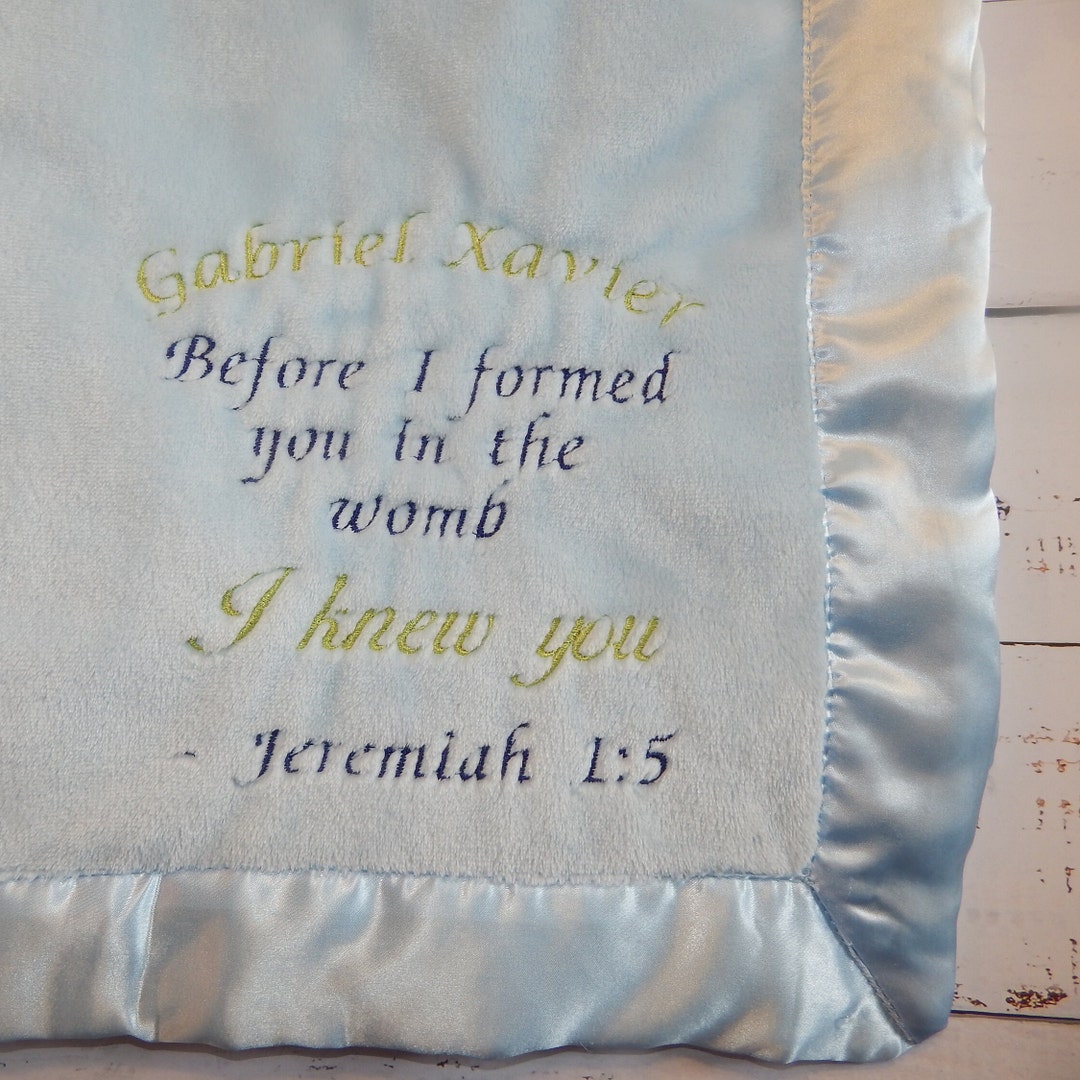Custom Religious Baby Blanket Baptism Baby Gift Baptism Personalization