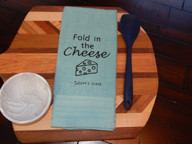 David Rose Alexis Rose Fold in the cheese Ew David Schitt's Creek Gift Funny Quotes Embroidery Towel Set Wine Gift Set Fold In The Cheese