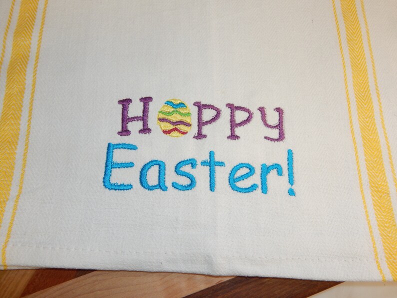 Easter Embroidered Towel Easter Kitchen Towel Bathroom Etsy