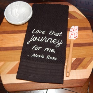 David Rose Alexis Rose Fold in the cheese Ew David Schitt's Creek Gift Funny Quotes Embroidery Towel Set Wine Gift Set Journey