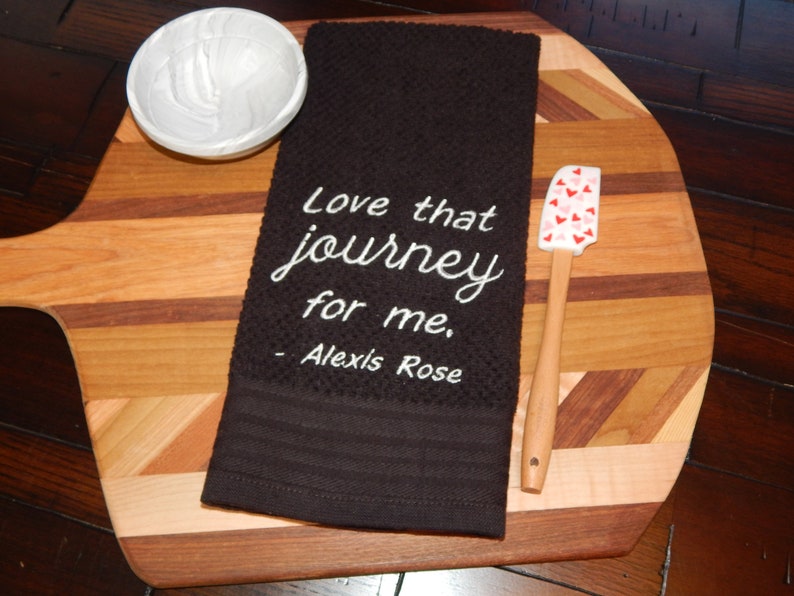 David Rose Alexis Rose Fold in the cheese Ew David Schitt's Creek Gift Funny Quotes Embroidery Towel Set Wine Gift Set Journey